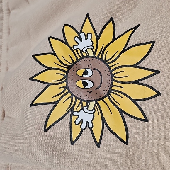 MTV Feel The Music Sunflower Beige Sweat Shorts Size 4X New - Picture 3 of 7
